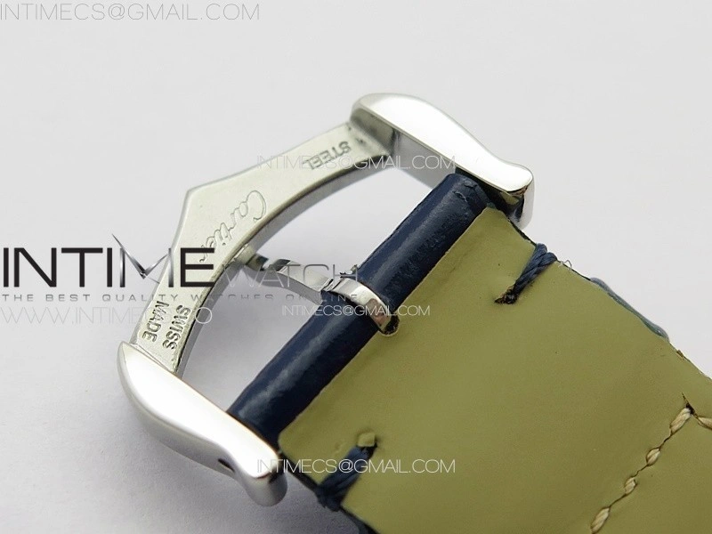 Tank Louis Ladies 25mm SS 8848F 1:1 Best Edition Blue Dial on Blue Leather Strap Ronda Quartz