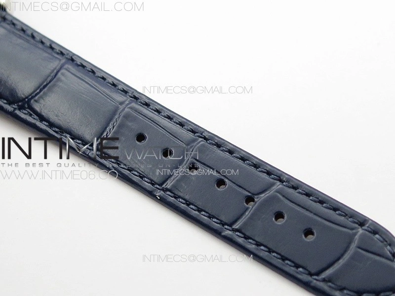 Tank Louis Ladies 25mm SS 8848F 1:1 Best Edition Blue Dial on Blue Leather Strap Ronda Quartz