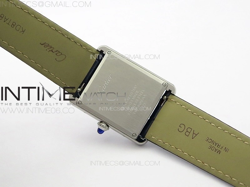 Tank Louis Ladies 25mm SS 8848F 1:1 Best Edition Blue Dial on Blue Leather Strap Ronda Quartz