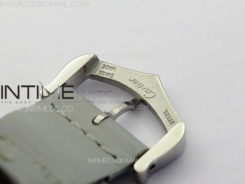 Tank Louis Ladies 25mm SS 8848F 1:1 Best Edition White Dial on GrayLeather Strap Ronda Quartz