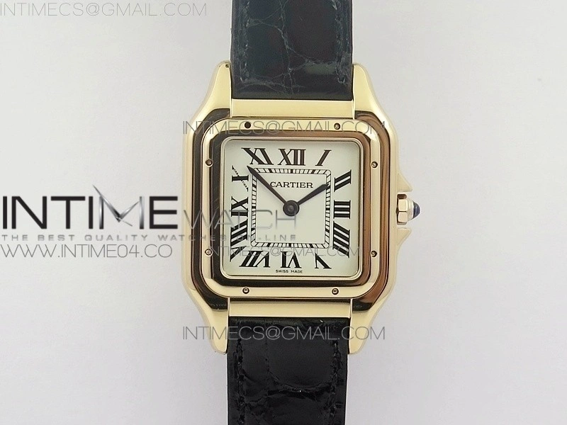 Panthère Secrete Ladies 27mm RG 8848F 1:1 Best Edition White Dial on Black Croco Strap Ronda Quartz
