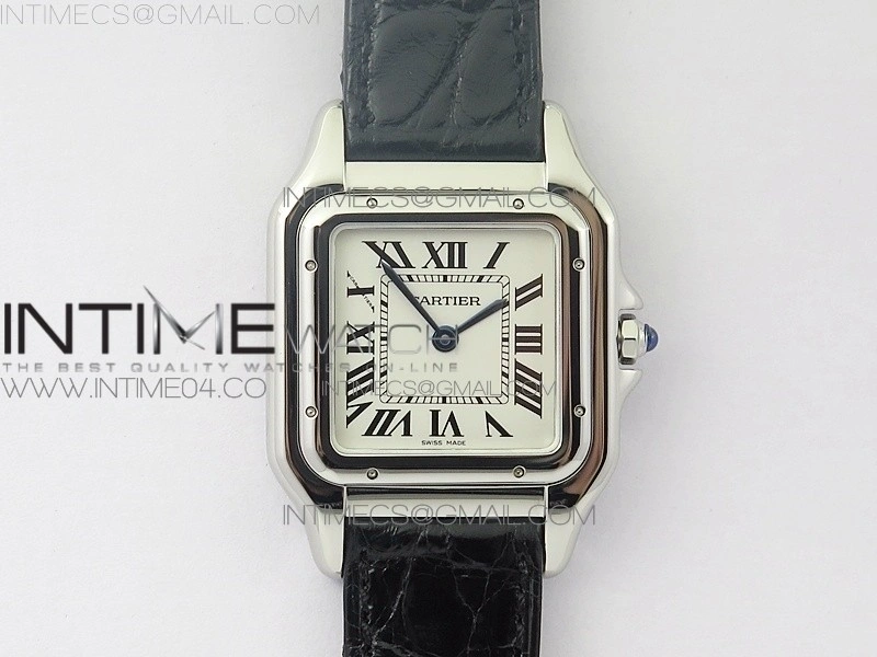 Panthère Secrete Ladies 27mm SS 8848F 1:1 Best Edition White Dial on Black Croco Strap Ronda Quartz