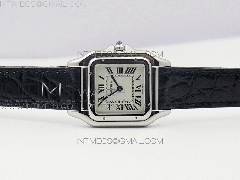 Panthère Secrete Ladies 27mm SS 8848F 1:1 Best Edition White Dial on Black Croco Strap Ronda Quartz