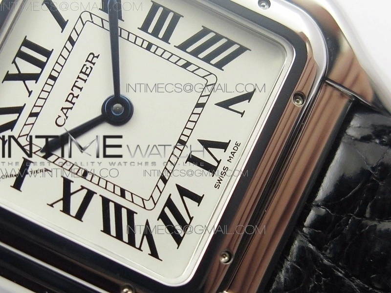 Panthère Secrete Ladies 27mm SS 8848F 1:1 Best Edition White Dial on Black Croco Strap Ronda Quartz