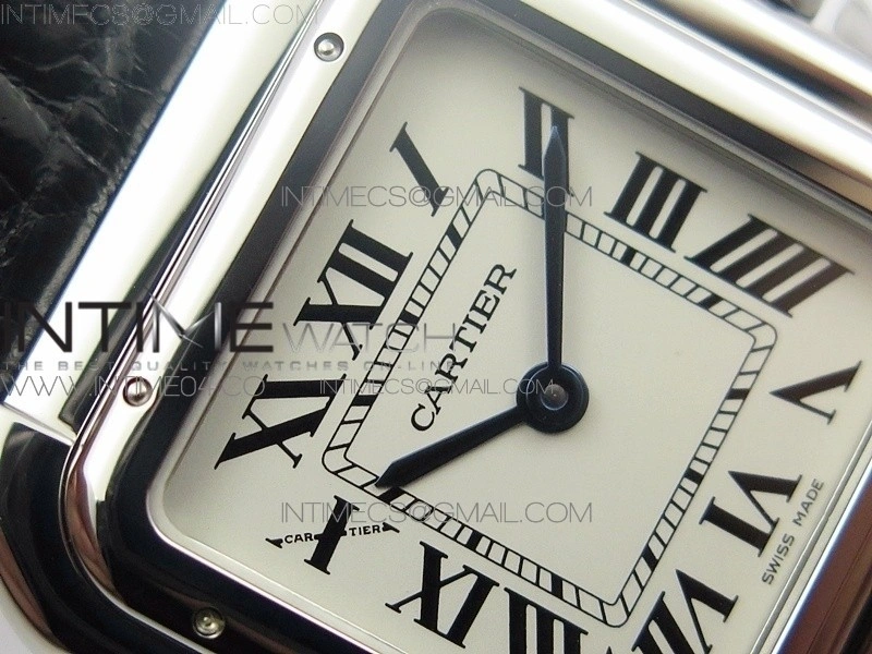 Panthère Secrete Ladies 27mm SS 8848F 1:1 Best Edition White Dial on Black Croco Strap Ronda Quartz