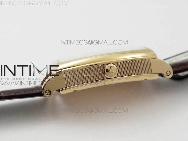 Heritage @12 big date RG HGF White Dial Blue Roman Markers on Brown Leather Strap A23J