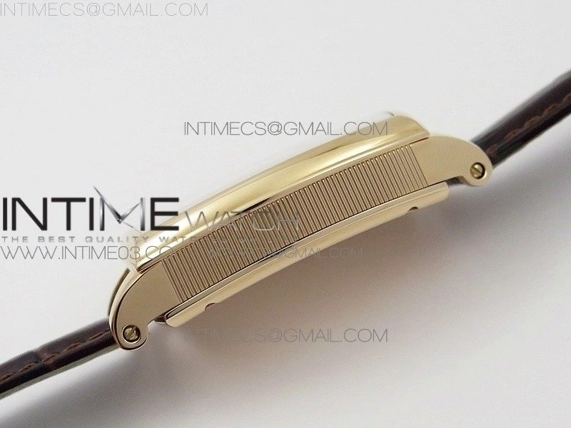 Heritage @12 big date RG HGF White Dial Blue Roman Markers on Brown Leather Strap A23J