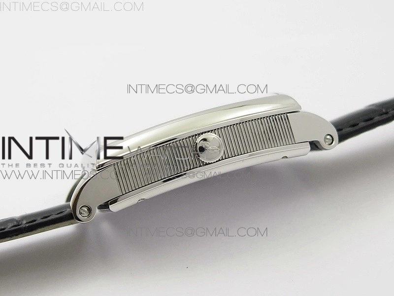 Heritage @12 big date SS HGF White Dial Blue Roman Markers on Black Leather Strap A23J