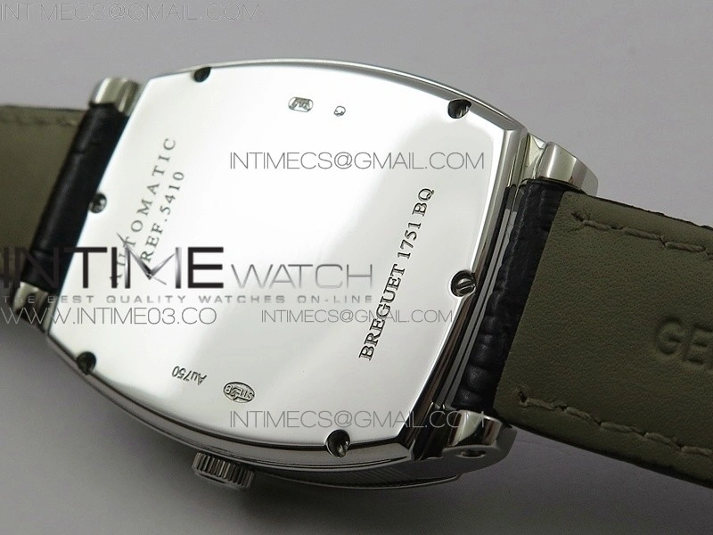 Heritage @12 big date SS HGF White Dial Blue Roman Markers on Black Leather Strap A23J