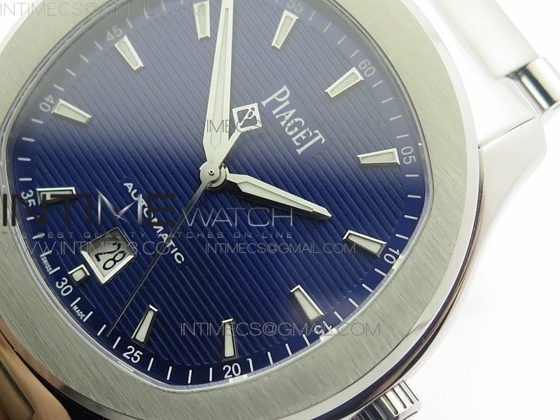 Piaget Polo S 42mm SS MKF 1:1 Best Edition Blue Textured Dial on SS Bracelet A1110P