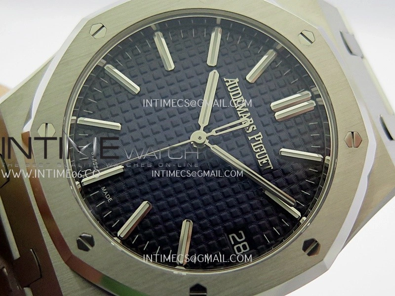 Royal Oak 41mm 15510BC Gain Weight DDF 1:1 Best Edition Smoke Blue Dial On SS Bracelet Super Clone DD4302