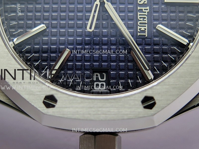 Royal Oak 41mm 15510BC Gain Weight DDF 1:1 Best Edition Smoke Blue Dial On SS Bracelet Super Clone DD4302