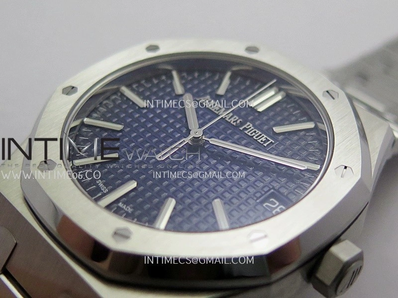 Royal Oak 41mm 15510BC Gain Weight DDF 1:1 Best Edition Smoke Blue Dial On SS Bracelet Super Clone DD4302