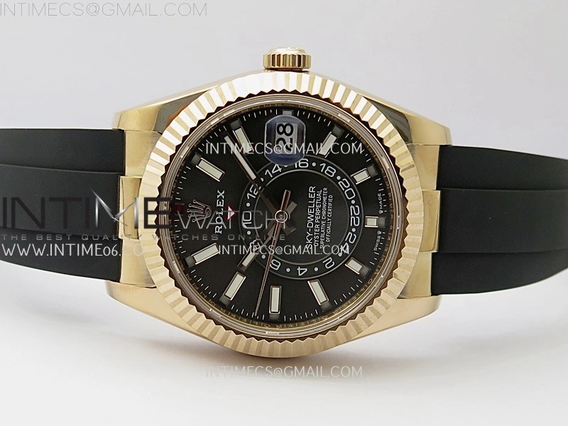 Sky-Dweller 336235 Gain Weight RG ZF 1:1 Best Edition Gray Dial On Oysterflex Rubber Strap Asian 2824