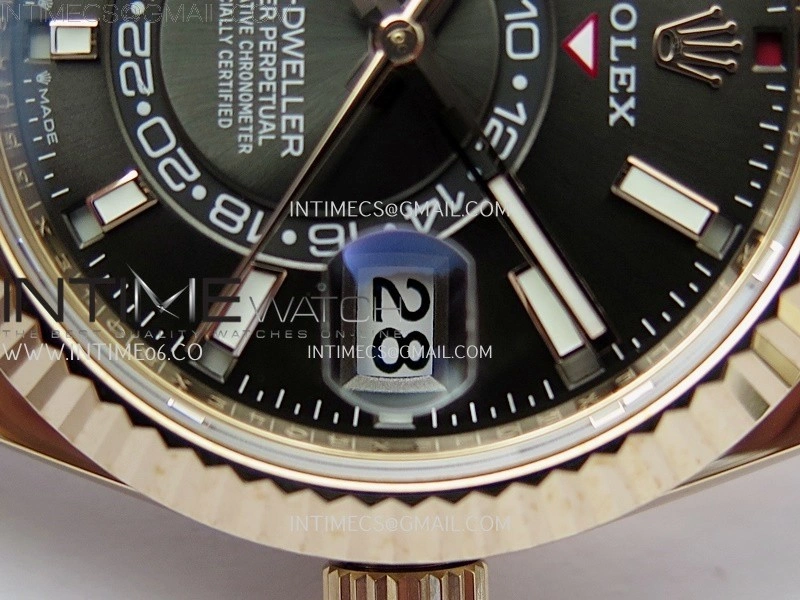 Sky-Dweller 336235 Gain Weight RG ZF 1:1 Best Edition Gray Dial On Oysterflex Rubber Strap Asian 2824