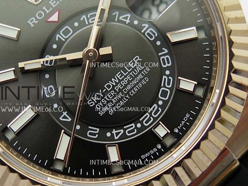Sky-Dweller 336235 Gain Weight RG ZF 1:1 Best Edition Gray Dial On Oysterflex Rubber Strap Asian 2824