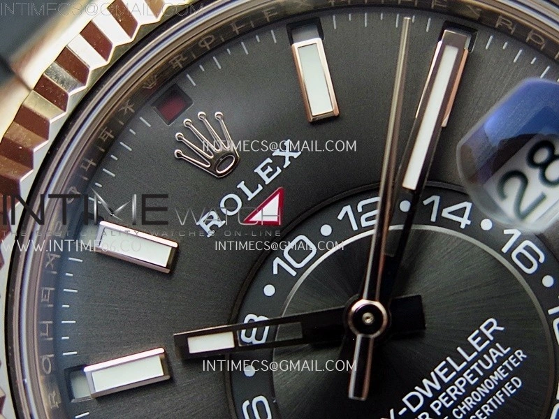 Sky-Dweller 336235 Gain Weight RG ZF 1:1 Best Edition Gray Dial On Oysterflex Rubber Strap Asian 2824