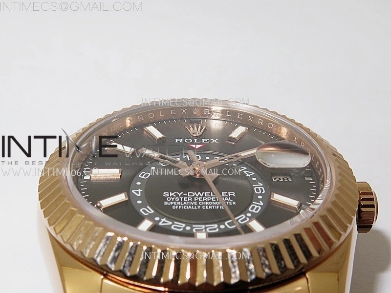 Sky-Dweller 336235 Gain Weight RG ZF 1:1 Best Edition Gray Dial On Oysterflex Rubber Strap Asian 2824