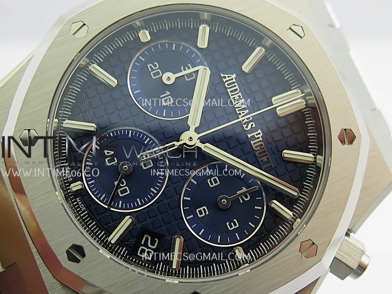 Royal Oak Chrono 26240 SS Gain Weight V2 DDF 1:1 Best Edition Blue Ombre Dial SS Bracelet Super Clone DD4401