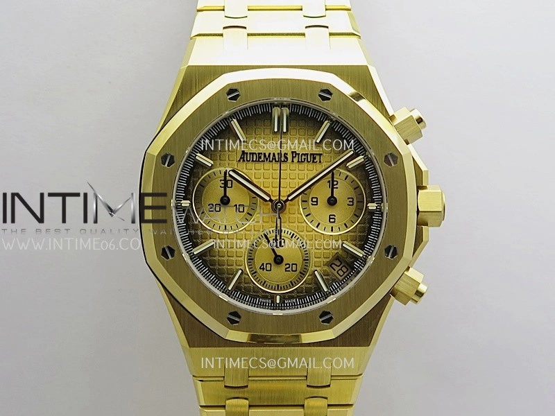 Royal Oak Chrono 26240 YG Gain Weight V2 DDF 1:1 Best Edition Gold Ombre Dial YG Bracelet Super Clone DD4401