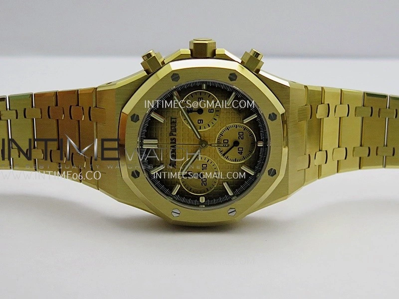 Royal Oak Chrono 26240 YG Gain Weight V2 DDF 1:1 Best Edition Gold Ombre Dial YG Bracelet Super Clone DD4401