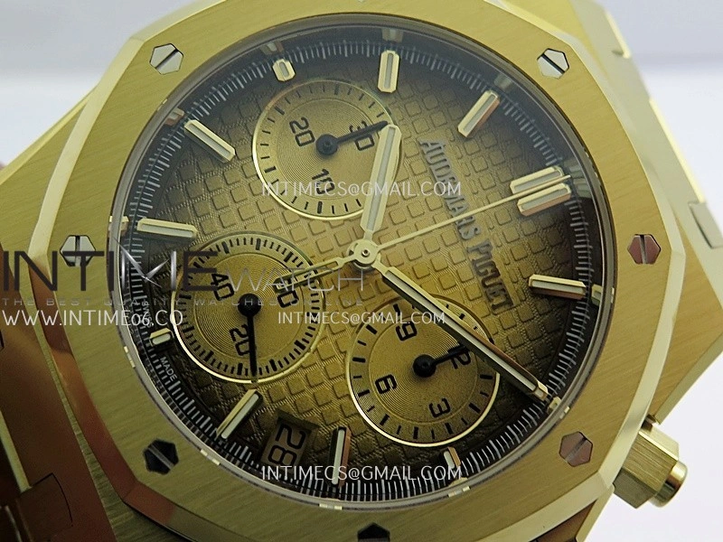 Royal Oak Chrono 26240 YG Gain Weight V2 DDF 1:1 Best Edition Gold Ombre Dial YG Bracelet Super Clone DD4401
