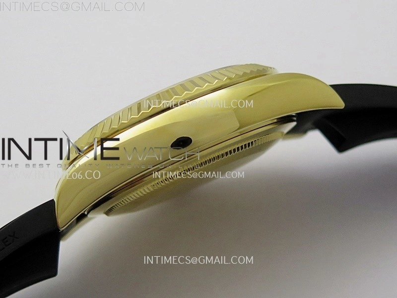 Sky-Dweller 336238 Gain Weight YG ZF 1:1 Best Edition Gold Dial On Oysterflex Rubber Strap Asian 2824