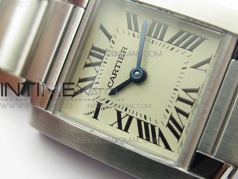 Tank Francaise Ladies 25mm SS 8848F 1:1 Best Edition White Dial on SS Bracelet Ronda Quartz