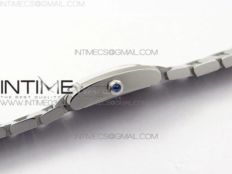 Tank Francaise Ladies 25mm SS 8848F 1:1 Best Edition White Dial on SS Bracelet Ronda Quartz