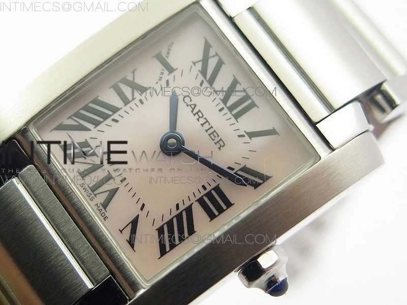 Tank Francaise Ladies 25mm SS 8848F 1:1 Best Edition White Dial on SS Bracelet Ronda Quartz