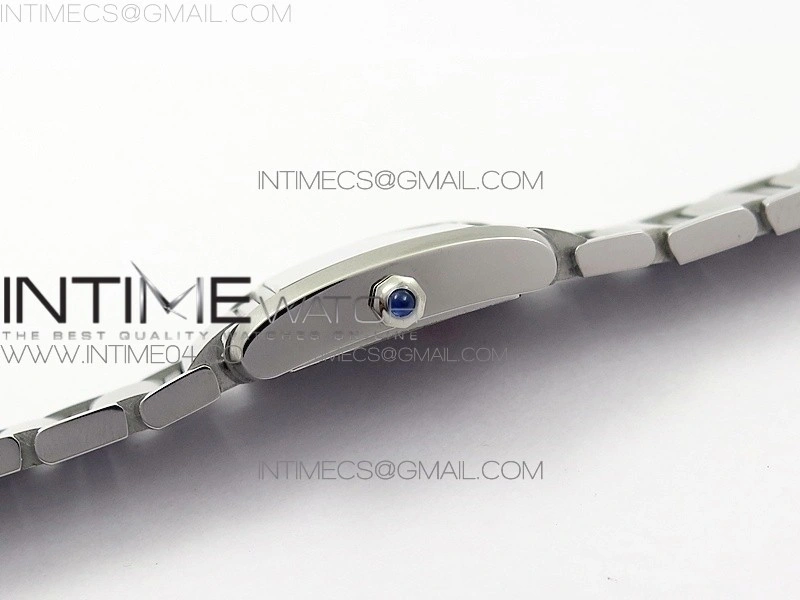 Tank Francaise Ladies 25mm SS 8848F 1:1 Best Edition White Dial on SS Bracelet Ronda Quartz