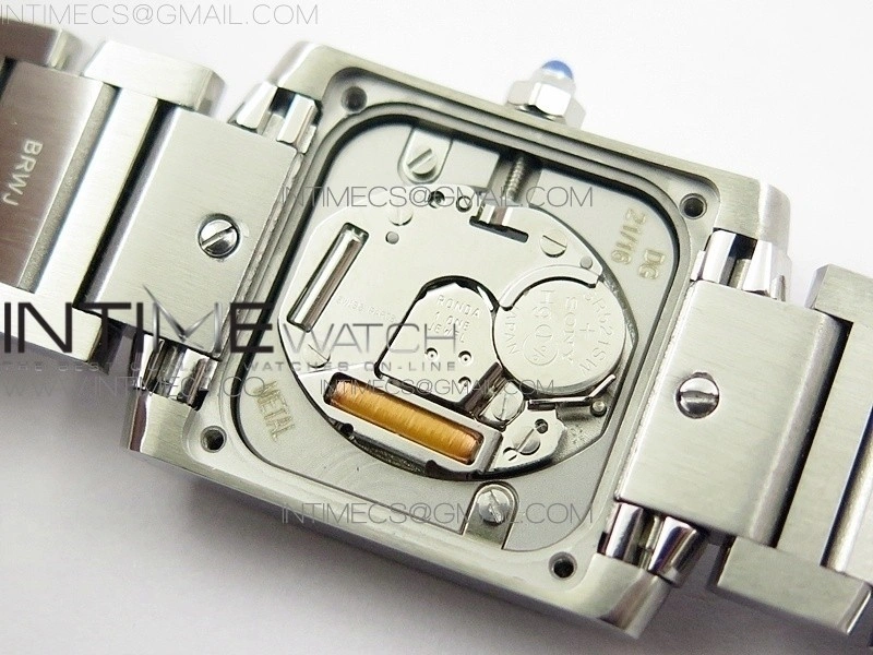 Tank Francaise Ladies 25mm SS 8848F 1:1 Best Edition White Dial on SS Bracelet Ronda Quartz