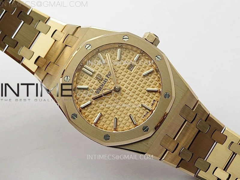 Lady Royal Oak 33mm 67651 RG ZF 1:1 Best Edition RG Textured Dial on RG Bracelet RONDA Quartz