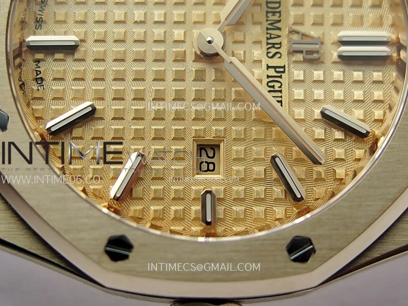 Lady Royal Oak 33mm 67651 RG ZF 1:1 Best Edition RG Textured Dial on RG Bracelet RONDA Quartz