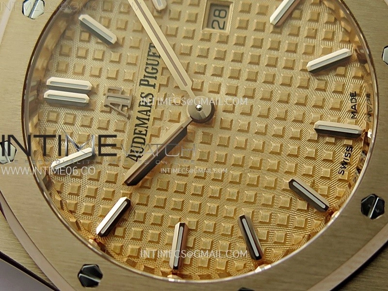 Lady Royal Oak 33mm 67651 RG ZF 1:1 Best Edition RG Textured Dial on RG Bracelet RONDA Quartz