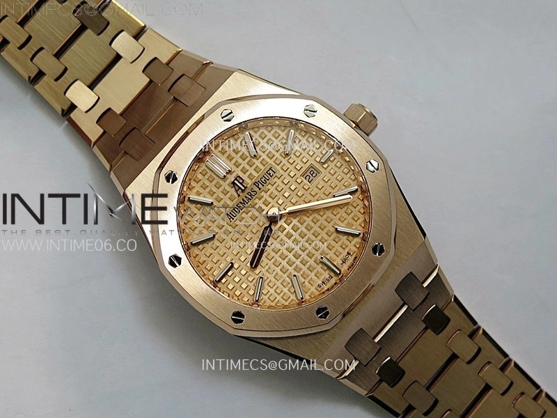 Lady Royal Oak 33mm 67651 RG ZF 1:1 Best Edition RG Textured Dial on RG Bracelet RONDA Quartz
