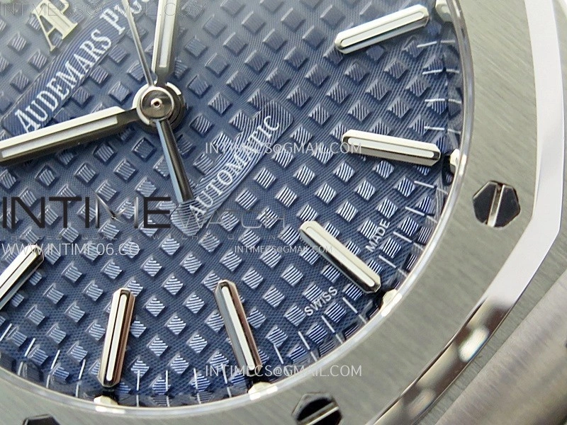 Royal Oak 37mm 15450 SS IPF 1:1 Best Edition Blue Dial on SS Bracelet SA3120 Super Clone