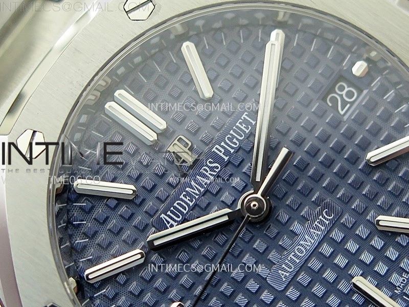 Royal Oak 37mm 15450 SS IPF 1:1 Best Edition Blue Dial on SS Bracelet SA3120 Super Clone