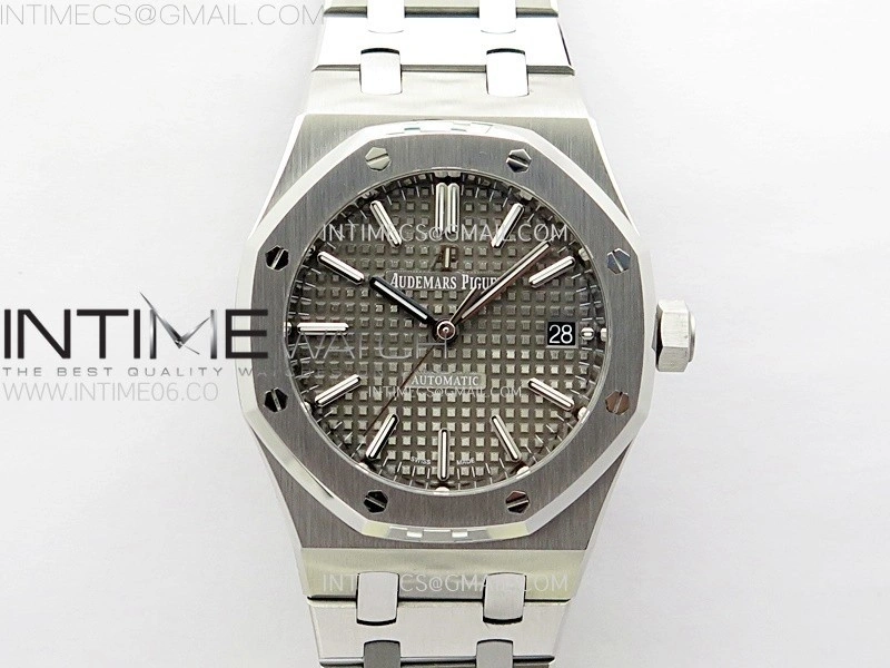 Royal Oak 37mm 15450 SS IPF 1:1 Best Edition Gray Dial on SS Bracelet SA3120 Super Clone