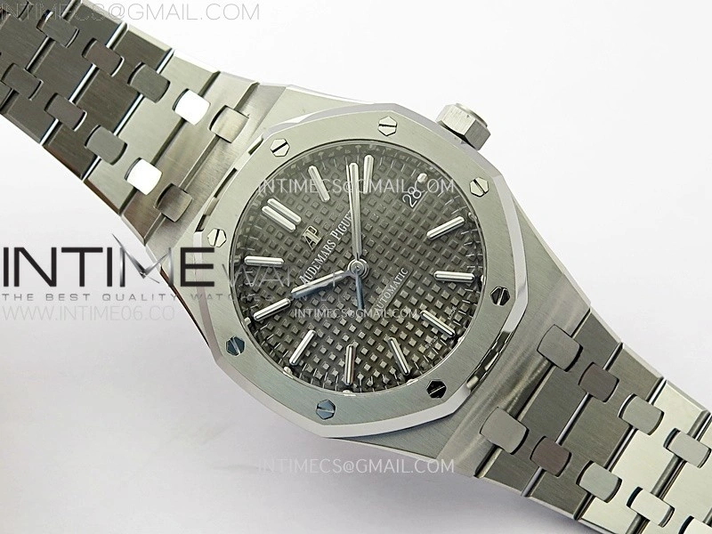 Royal Oak 37mm 15450 SS IPF 1:1 Best Edition Gray Dial on SS Bracelet SA3120 Super Clone