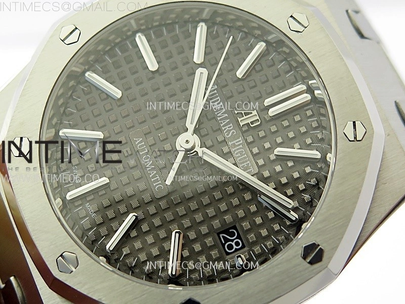 Royal Oak 37mm 15450 SS IPF 1:1 Best Edition Gray Dial on SS Bracelet SA3120 Super Clone