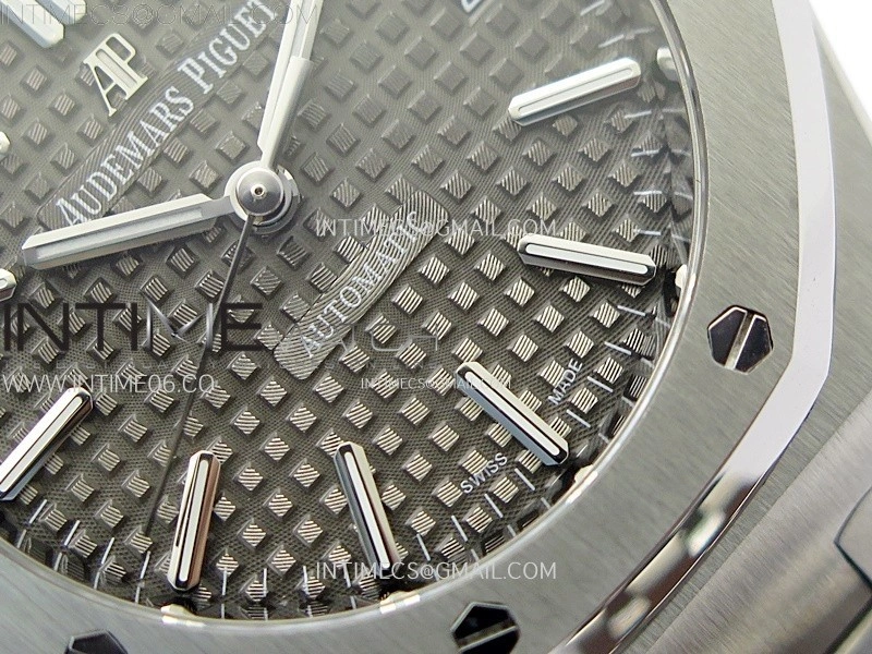 Royal Oak 37mm 15450 SS IPF 1:1 Best Edition Gray Dial on SS Bracelet SA3120 Super Clone