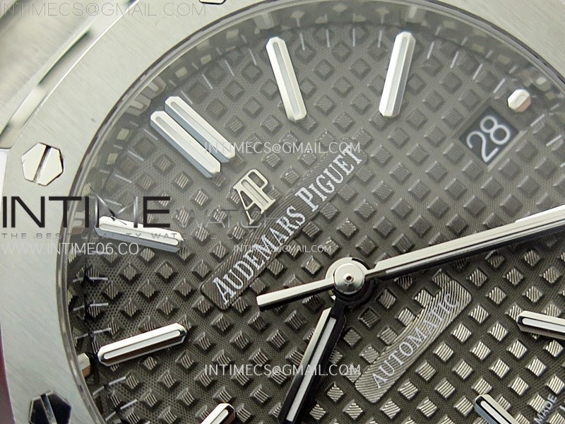 Royal Oak 37mm 15450 SS IPF 1:1 Best Edition Gray Dial on SS Bracelet SA3120 Super Clone