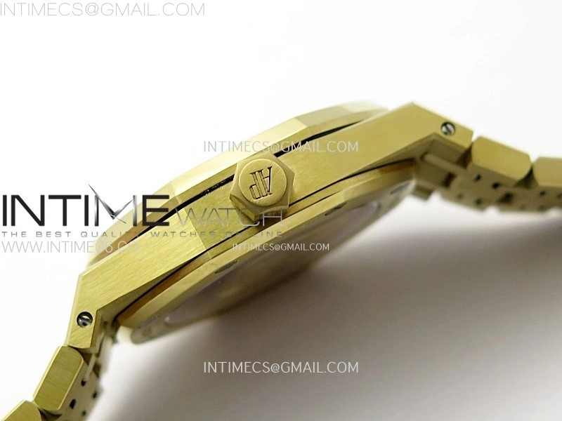 Royal Oak 37mm 15450 YG IPF 1:1 Best Edition Blue Dial on YG Bracelet SA3120 Super Clone