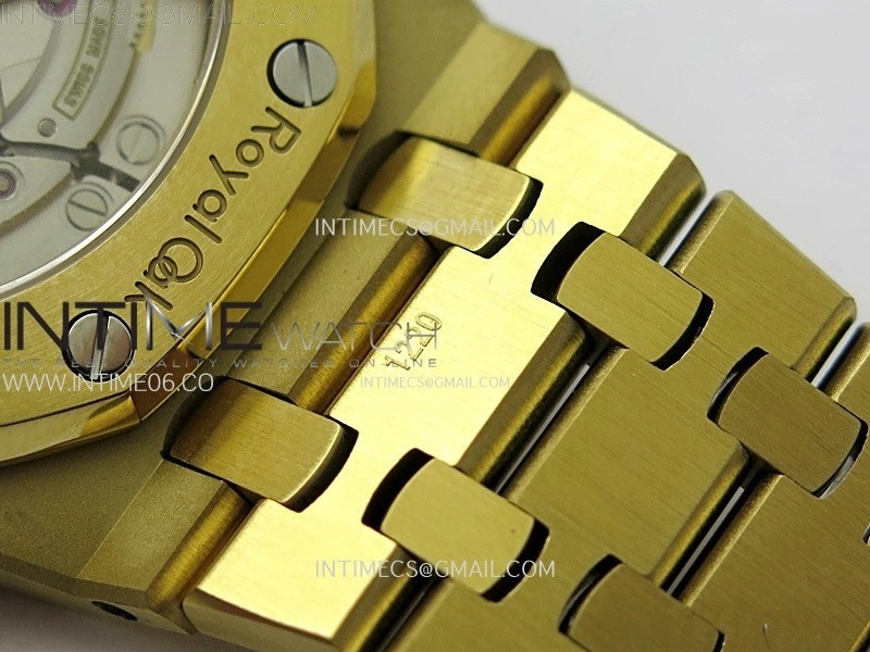Royal Oak 37mm 15450 YG IPF 1:1 Best Edition Blue Dial on YG Bracelet SA3120 Super Clone