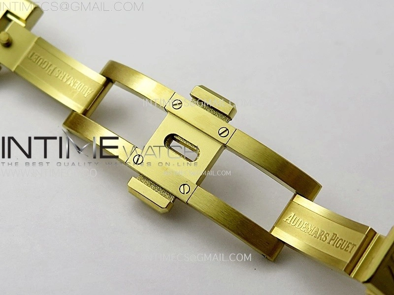 Royal Oak 37mm 15450 YG IPF 1:1 Best Edition Blue Dial on YG Bracelet SA3120 Super Clone
