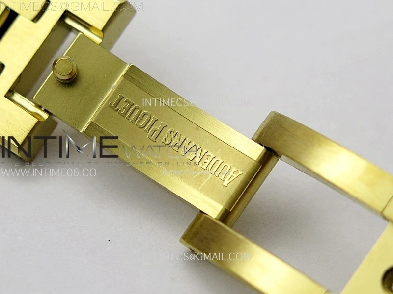 Royal Oak 37mm 15450 YG IPF 1:1 Best Edition Blue Dial on YG Bracelet SA3120 Super Clone