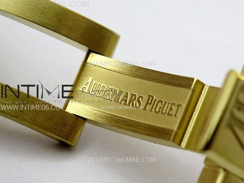 Royal Oak 37mm 15450 YG IPF 1:1 Best Edition Blue Dial on YG Bracelet SA3120 Super Clone