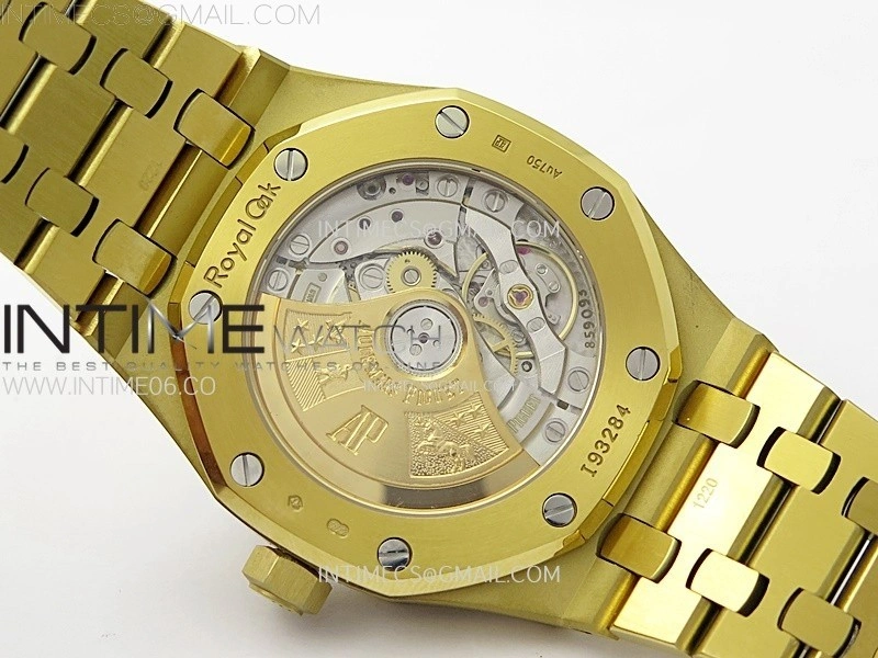 Royal Oak 37mm 15450 YG IPF 1:1 Best Edition Blue Dial on YG Bracelet SA3120 Super Clone