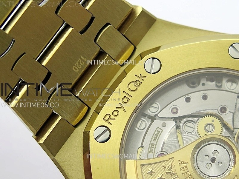 Royal Oak 37mm 15450 YG IPF 1:1 Best Edition Blue Dial on YG Bracelet SA3120 Super Clone